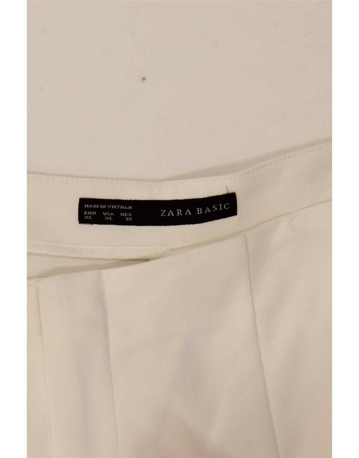 Zara Γυναικείο Bootcut Casual Παντελόνι XL W32 L32 Λευκό