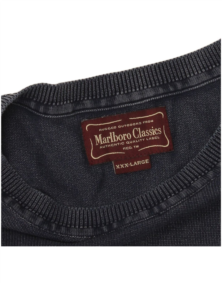 Ανδρικό πουλόβερ Marlboro Classics Crew Neck Jumper 3XL Navy Blue