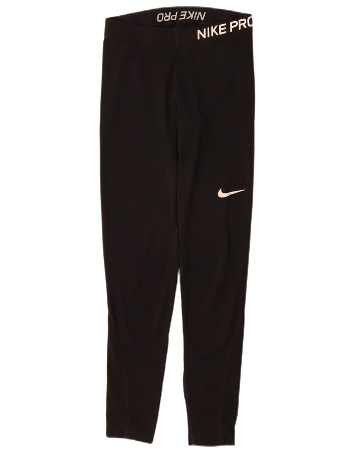 Γυναικεία Nike Dri Fit Graphic κολάν UK 10 Small Black Polyester