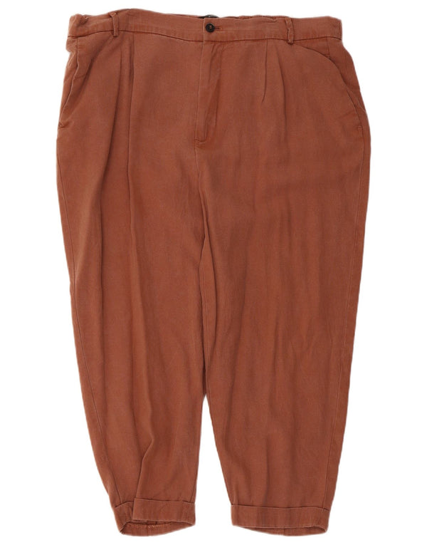 Zara Γυναικείο Παντελόνι Capri XL W32 L22 Καφέ