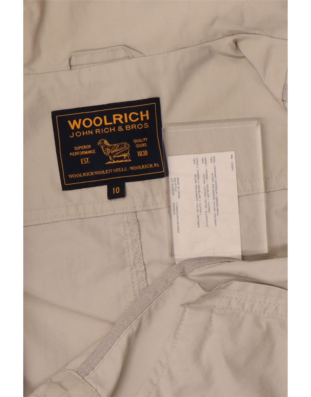 WOOLRICH Girls Bomber Jacket 9-10 Years Grey Nylon