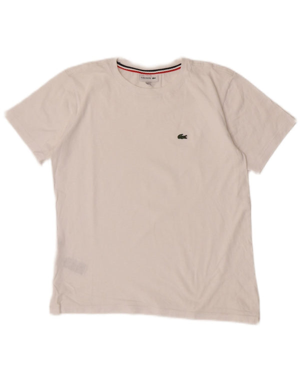 Lacoste Boys T-Shirt Top 11-12 ετών Λευκό βαμβακερό