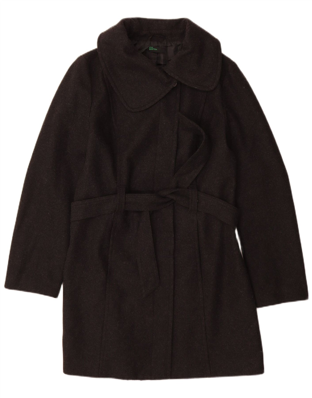 BENETTON Γυναικείο Παλτό IT 46 Μεγάλο Γκρι Μαλλί