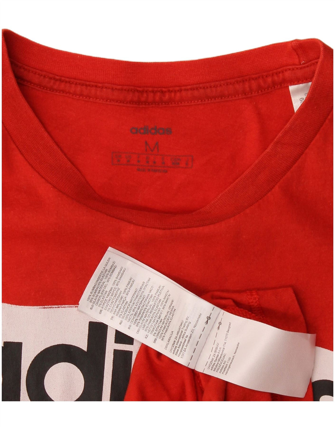 Ανδρικό γραφικό T-Shirt Adidas Top Μεσαίο κόκκινο βαμβακερό