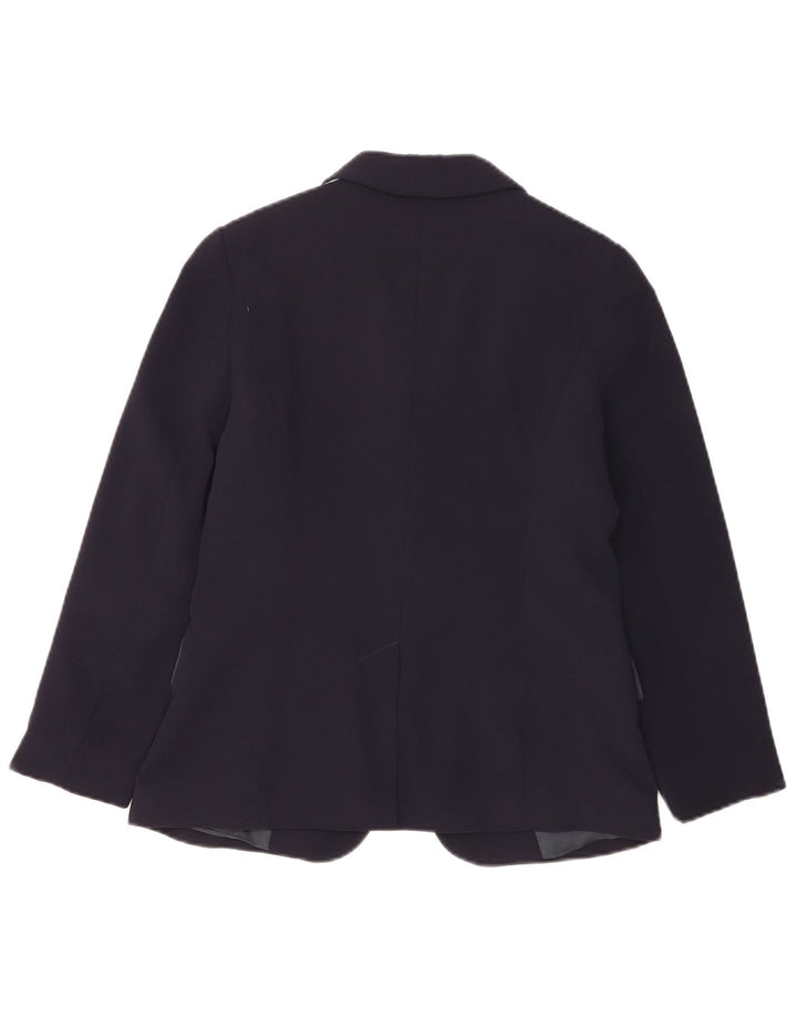 Marella Γυναικείο σακάκι με 2 κουμπιά UK 8 Small Navy Blue ριγέ οξικό