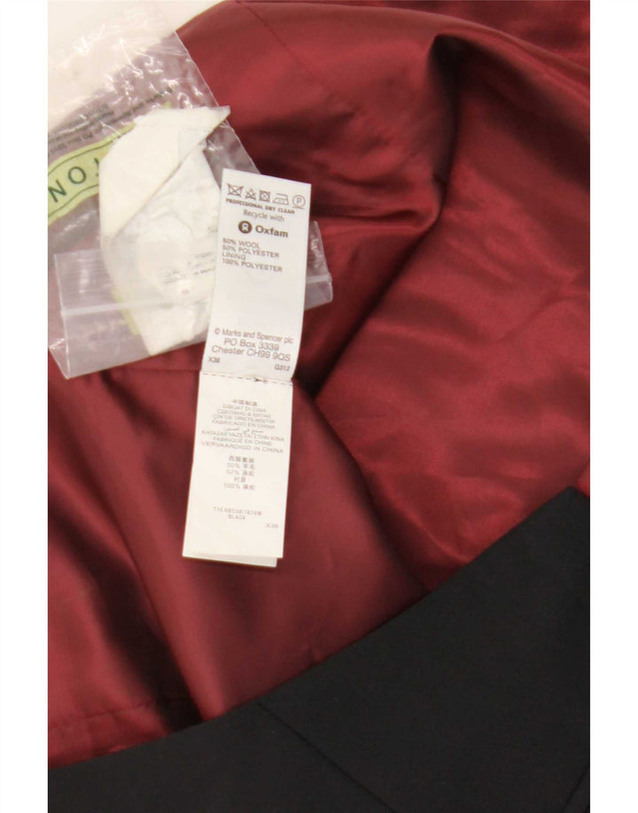 Ανδρικό γιλέκο Marks & Spencer Μικρό μαύρο χρώμα μαλλί