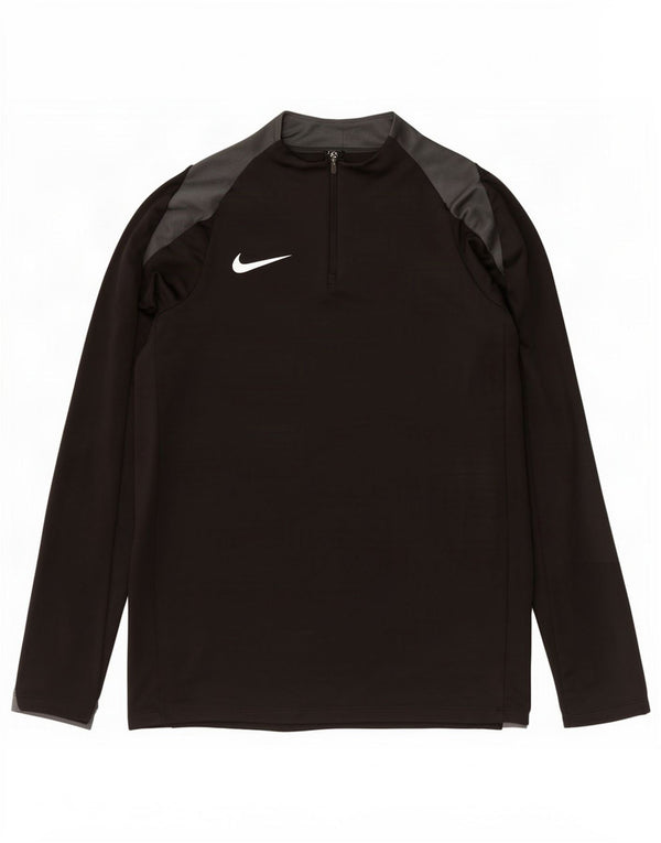 Ανδρική φόρμα Nike με φερμουάρ πουλόβερ με φερμουάρ Dri Fit Top Large Μαύρο Πολυεστέρας