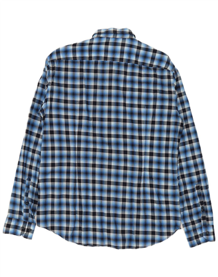 Ανδρικό πουκάμισο Hugo Boss Stretch Regular Fit μεγάλο μπλε βαμβακερό