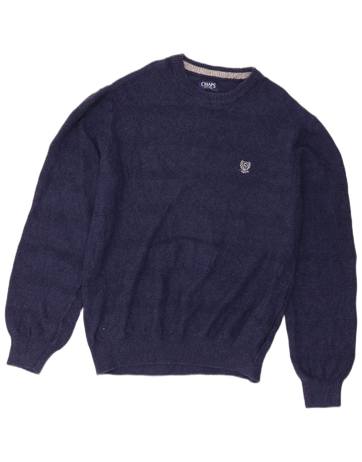 Ανδρικό πουλόβερ Chaps Boat Neck Jumper Medium Navy Blue ριγέ