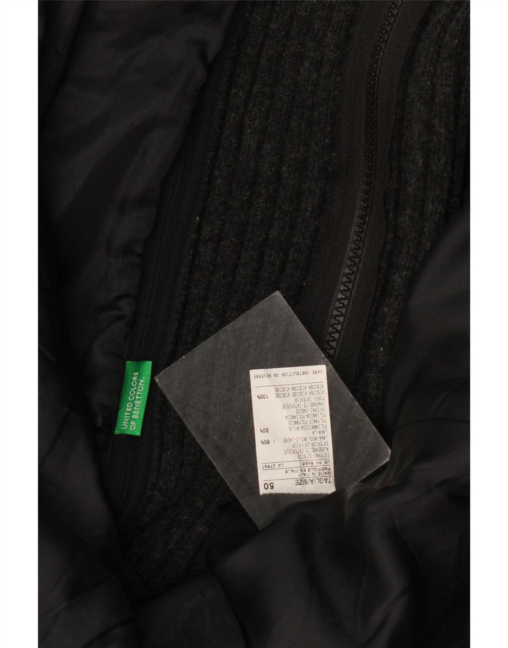 Benetton Ανδρικό σακάκι με 2 κουμπιά σακάκι IT 50 Large Grey Flecked Wool