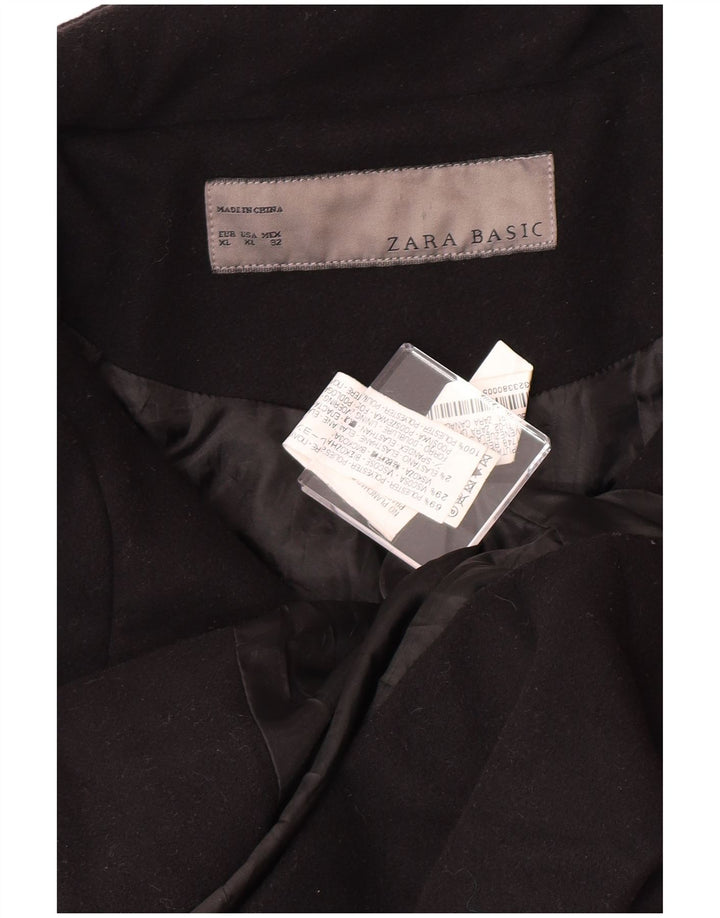 Zara Γυναικείο Military Jacket UK 18 XL Μαύρο Πολυεστέρας