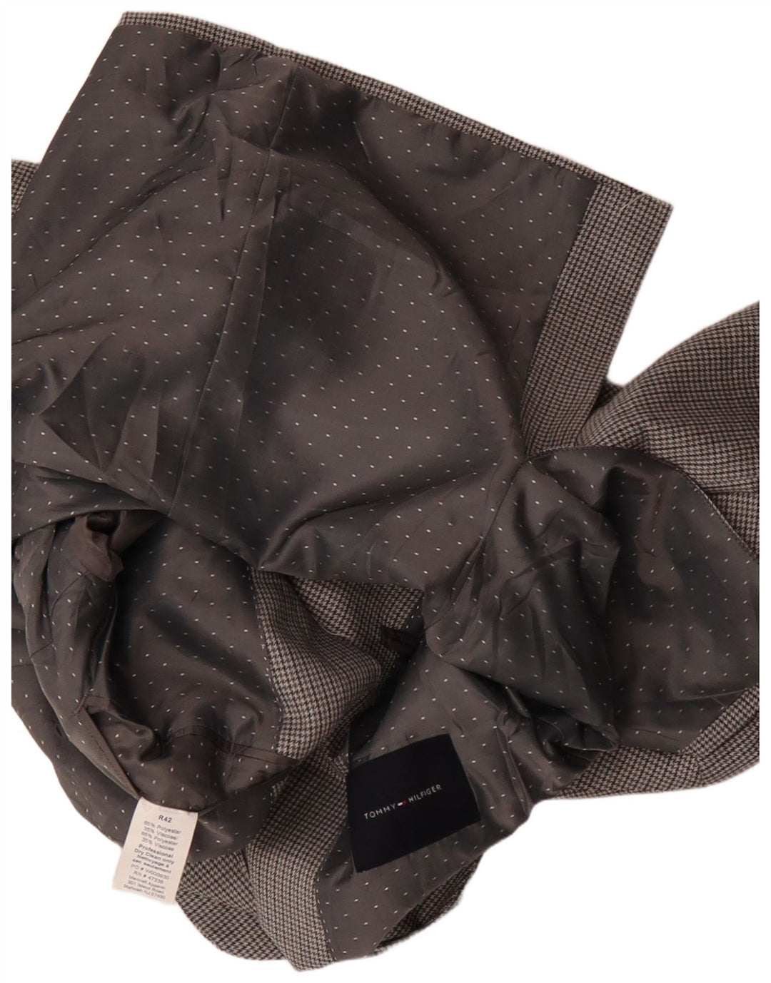 Tommy Hilfiger Ανδρικό σακάκι με 2 κουμπιά σακάκι US 42 XL Grey Check Polyester