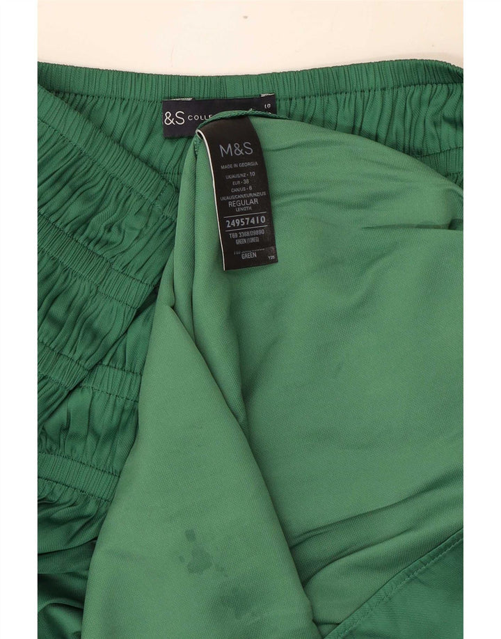 Marks & Spencer Γυναικεία Maxi Φούστα UK 10 Small W34 Green Polyester