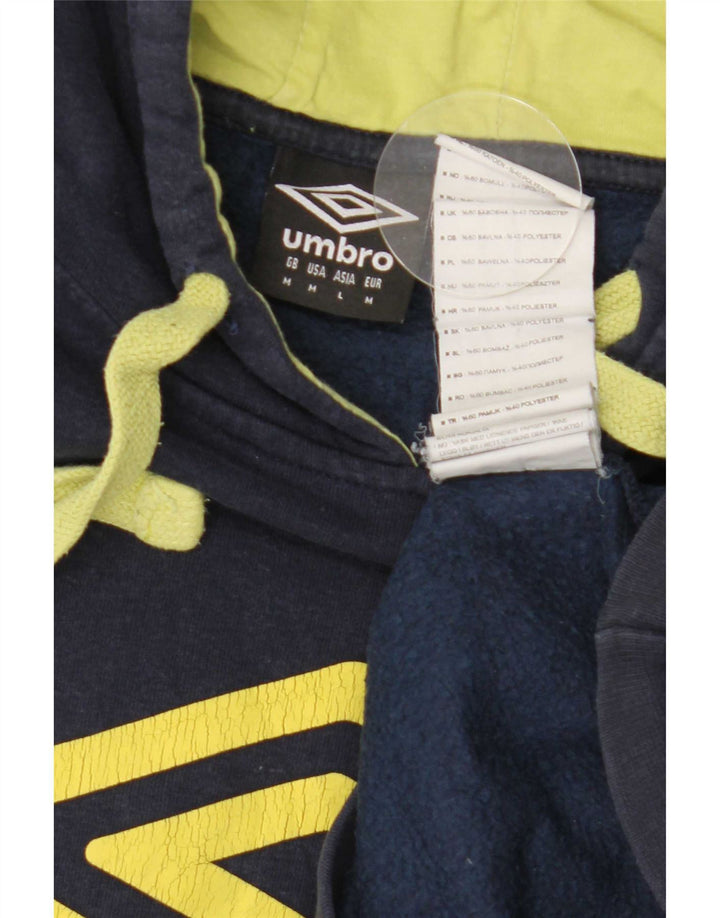 Ανδρικό γραφικό κουκούλα Umbro, μεσαίο μπλε βαμβακερό