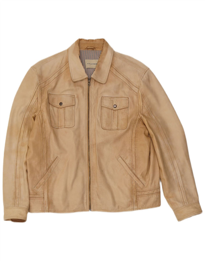 A.W.Dunmore Ανδρικό Δερμάτινο Μπουφάν UK 40 Large Beige