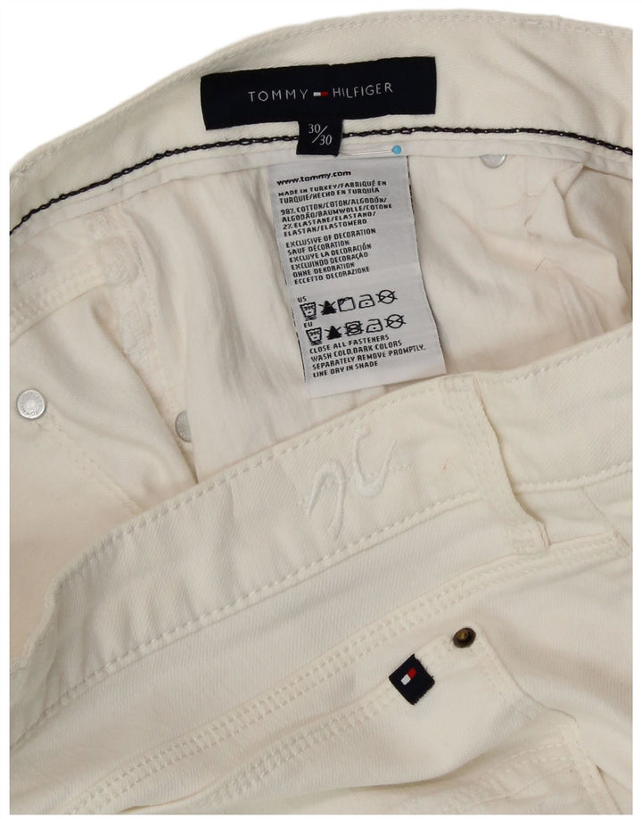 Γυναικείο τζιν μποτάκι TOMMY HILFIGER W30 L30 Λευκό βαμβακερό