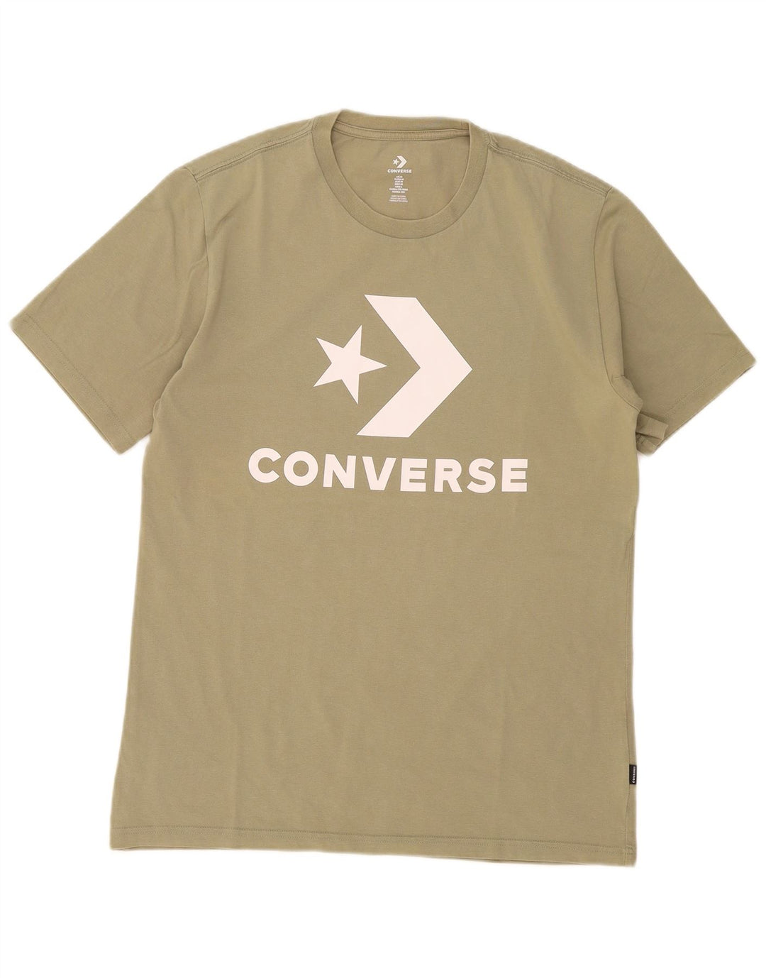 Ανδρικό γραφικό T-Shirt Converse Top Medium Khaki Βαμβακερό