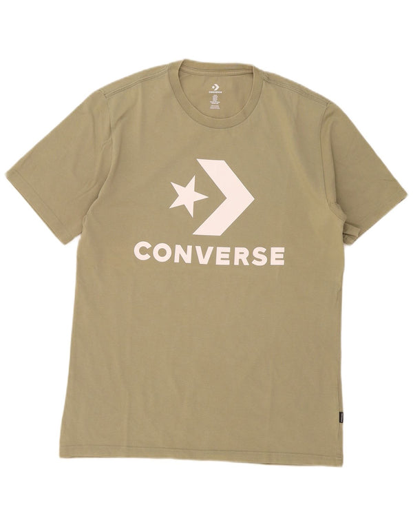 Ανδρικό γραφικό T-Shirt Converse Top Medium Khaki Βαμβακερό