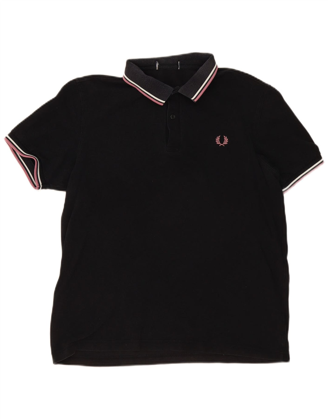 Fred Perry Ανδρικό Πόλο Μπλουζάκι Μεσαίο Μαύρο Βαμβακερό