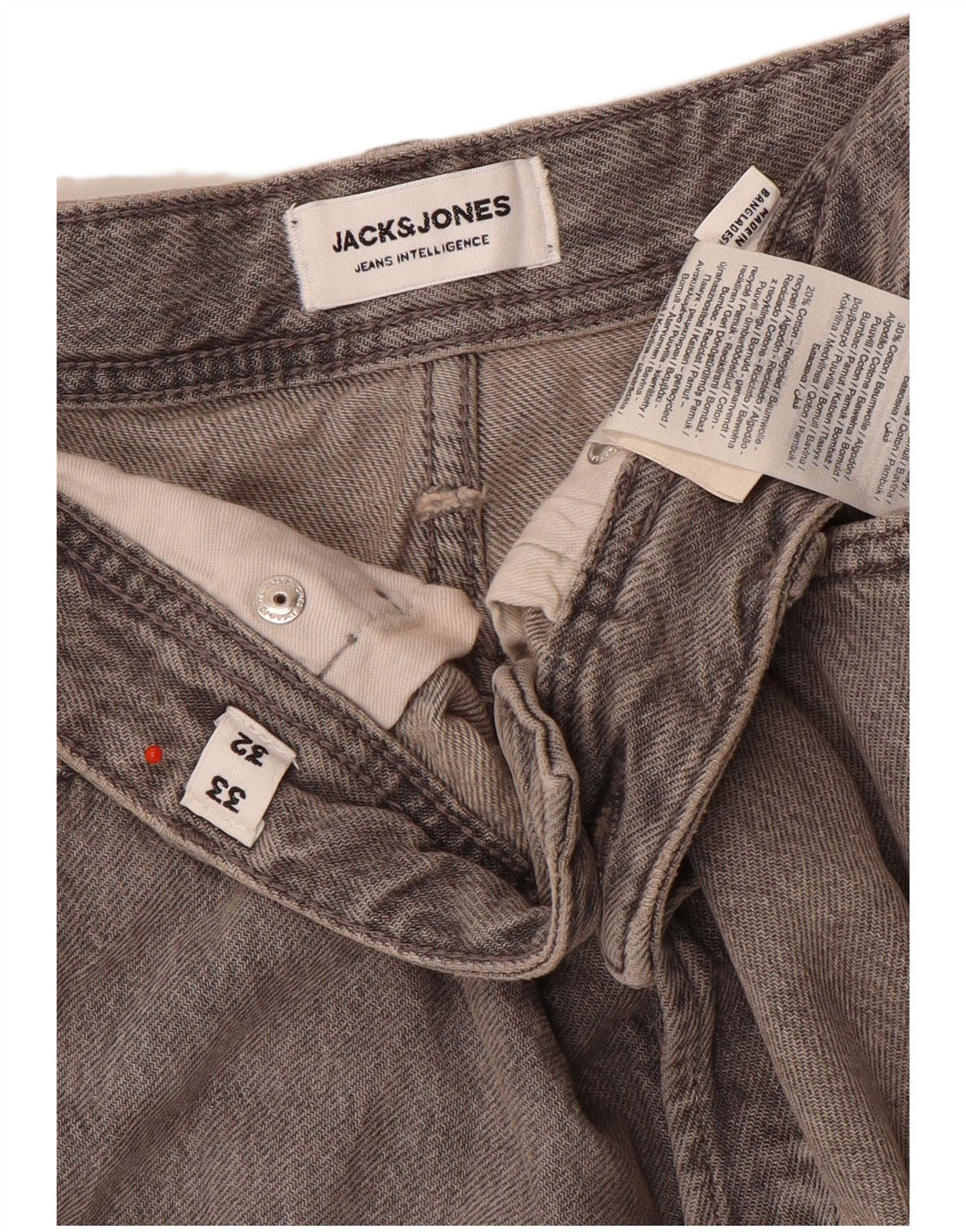 Jack & Jones Ανδρικό Slim Jeans W33 L32 Γκρι βαμβακερό