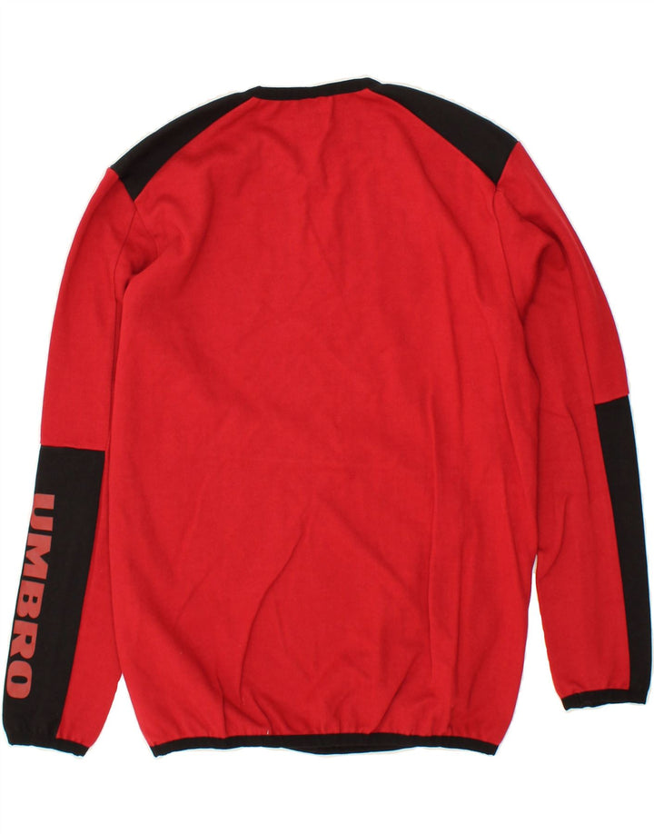 UMBRO Mens Fleece Jumper Medium Red Vintage Umbro and Second-Hand Umbro from Messina Hembry 