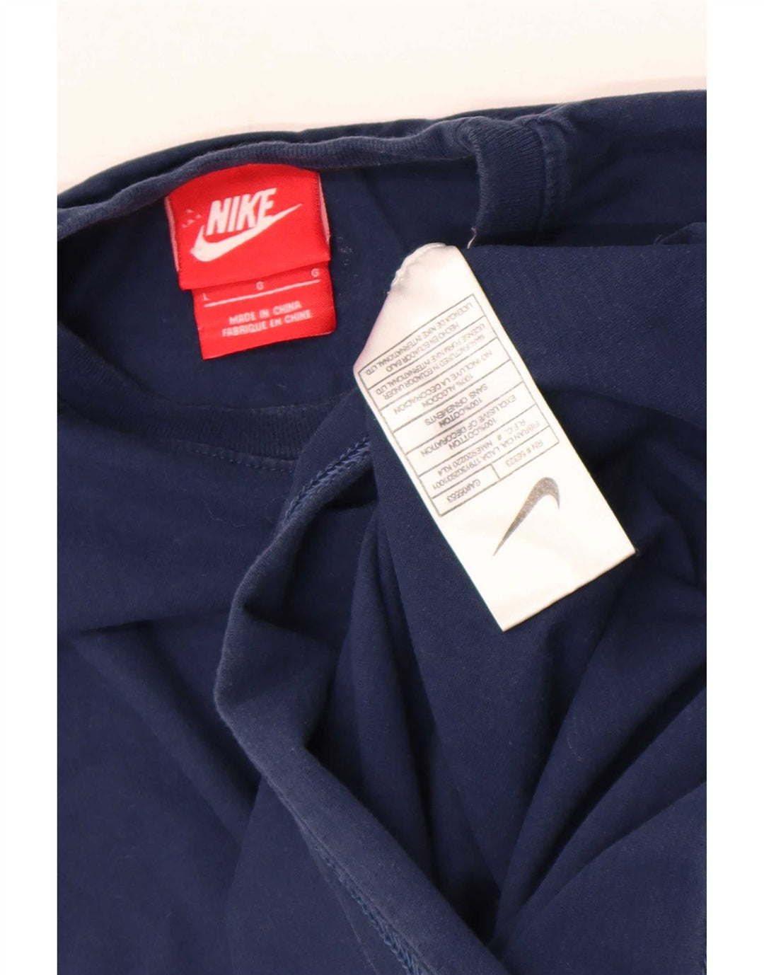 Ανδρικό γραφικό μπλουζάκι Nike, μεγάλο μπλε, βαμβακερό