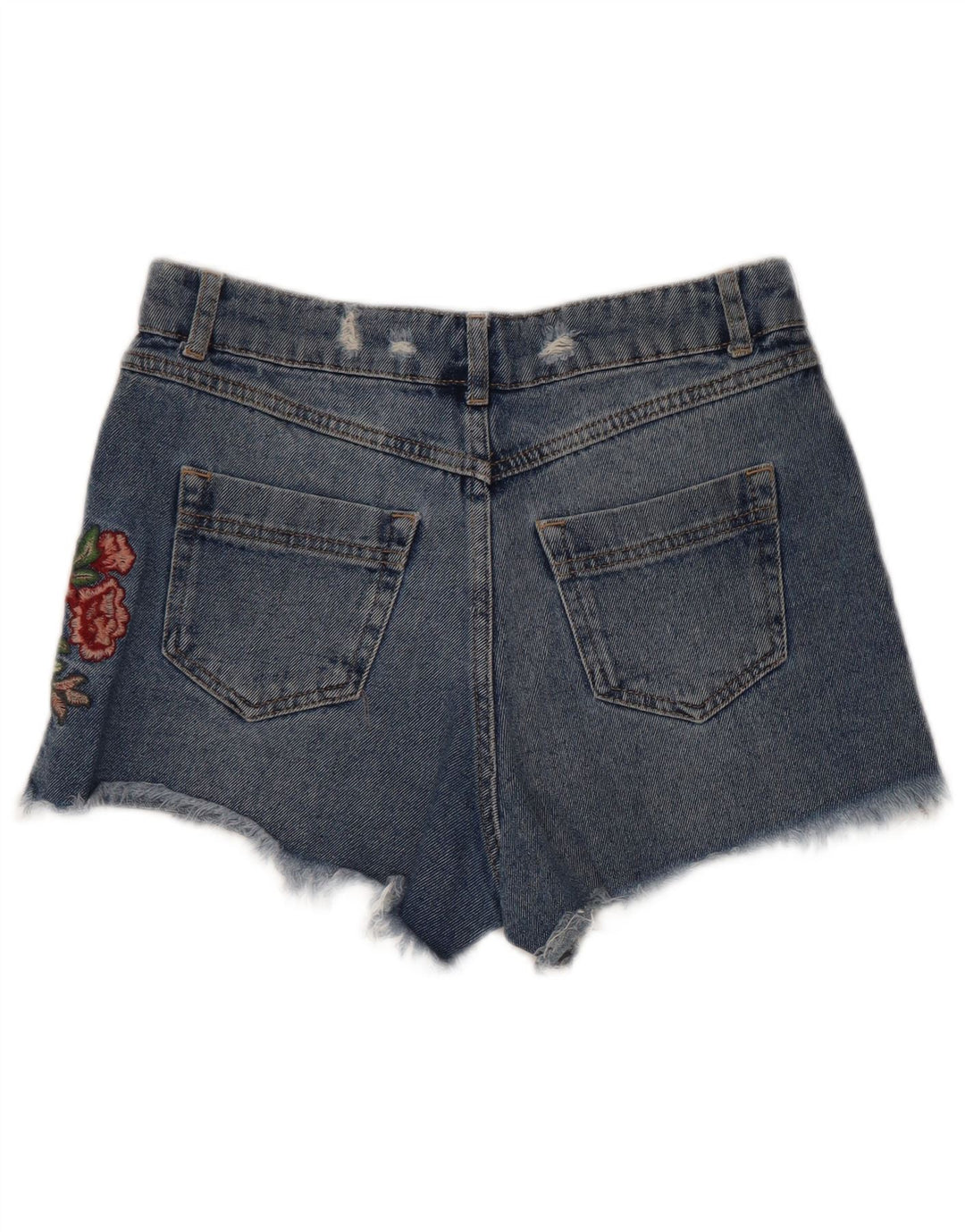 Γυναικείο τζιν σορτς Benetton Distressed Graphic W28 Medium Blue Floral