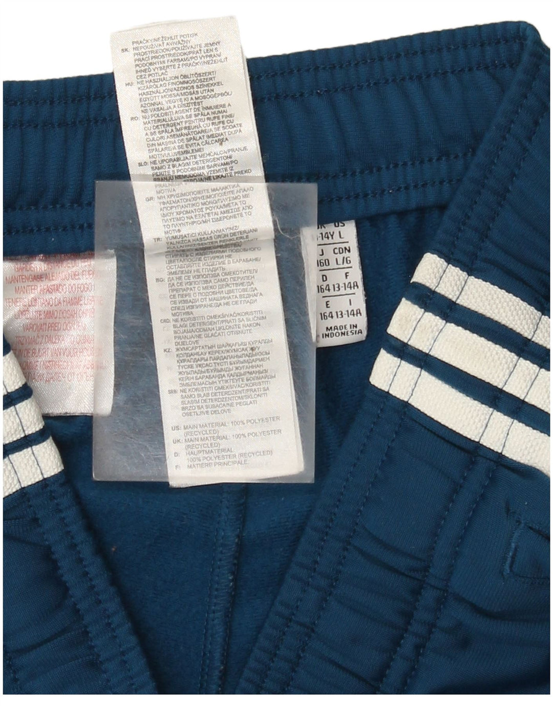 Adidas Boys Sport Short 13-14 Years Blue Polyester