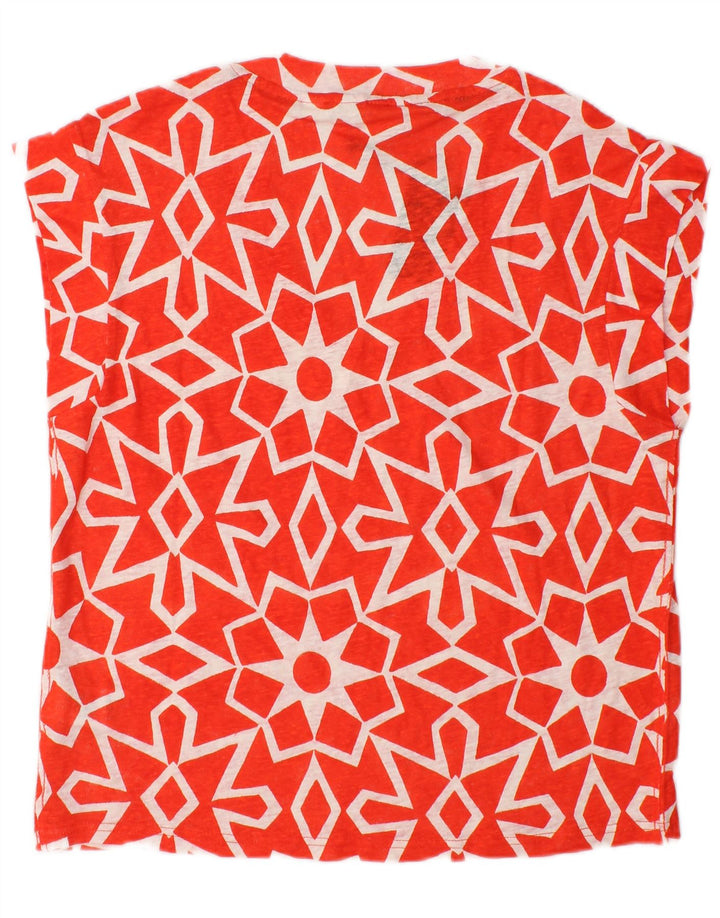 White Stuff Γυναικεία Μπλούζα Τοπ UK 12 Medium Red Geometric Len