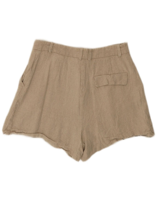 Zara Γυναικείο Ψηλόμεσο Παντελόνι Hot Medium W28 Μπεζ Λινό