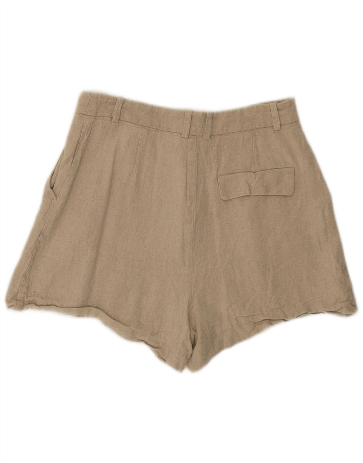 Zara Γυναικείο Ψηλόμεσο Παντελόνι Hot Medium W28 Μπεζ Λινό