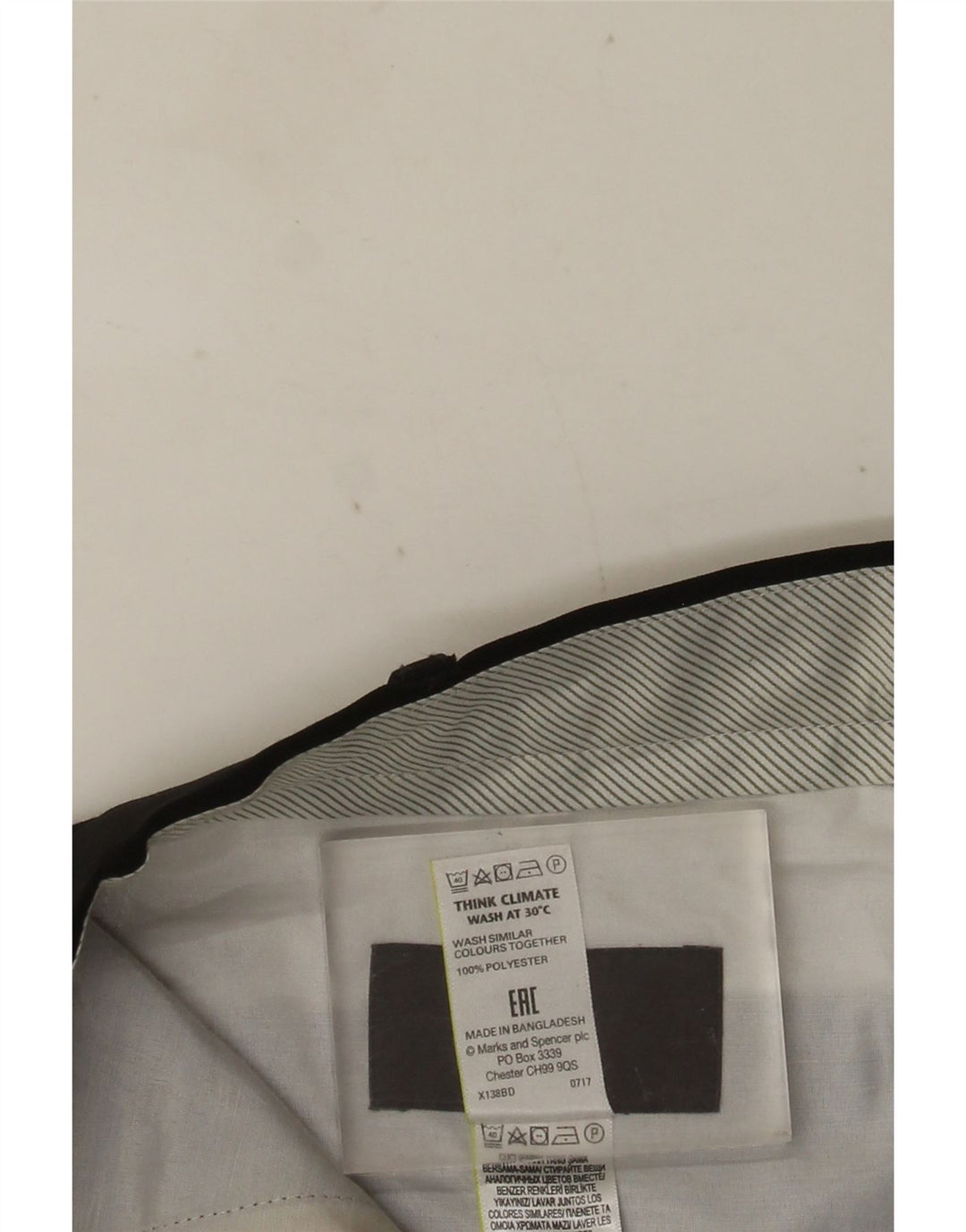 MARKS & SPENCER Ανδρικό παντελόνι με κανονική εφαρμογή W36 L33 μαύρο πολυεστέρα