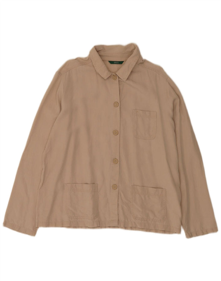 Marks & Spencer Γυναικείο Πουκάμισο UK 16 Large Beige Lyocell
