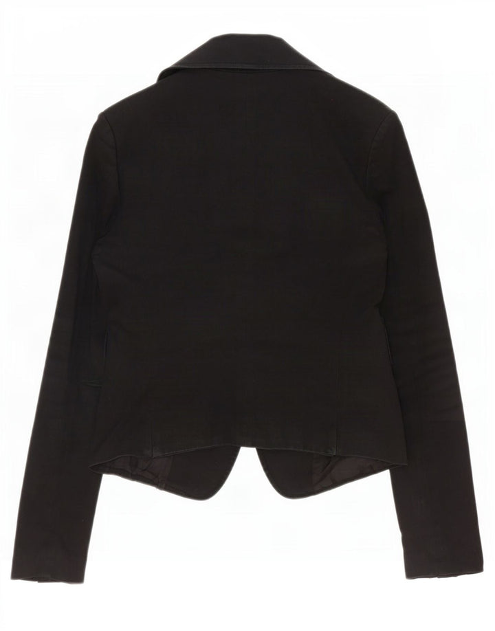 Patrizia Pepe Γυναικείο Μπουφάν Blazer 2 Κουμπιών IT 44 Μεσαίο Μαύρο Βαμβακερό