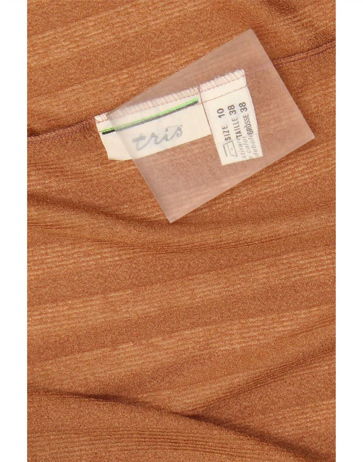 Tris Γυναικεία Ζακέτα Oversized UK 10 Small Brown ριγέ