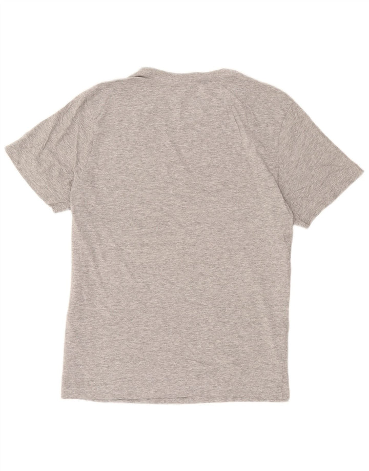 Ανδρικό γραφικό T-Shirt Hurley Top μεγάλο γκρι βαμβακερό