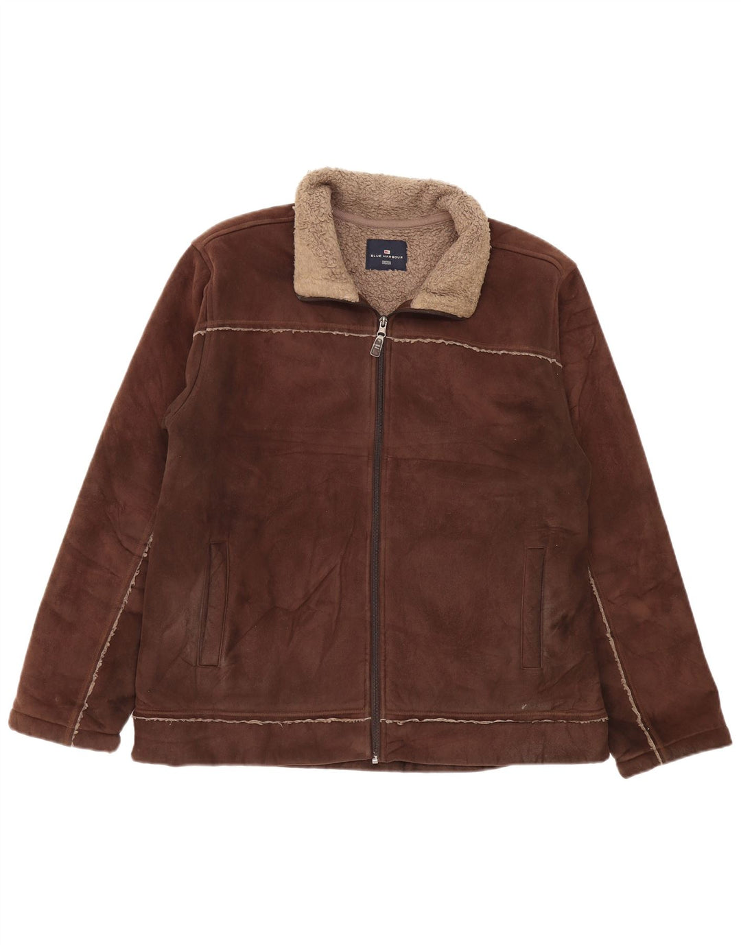 MARKS & SPENCER Ανδρικό μπουφάν Sherpa UK 41/43 μεγάλο καφέ πολυεστέρας