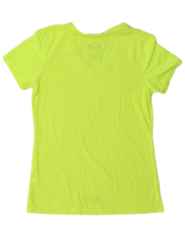 Γυναικείο μπλουζάκι Nike Dri Fit κανονικό τοπ UK 12 Μεσαίο πράσινο