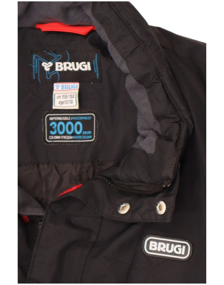 BRUGI Boys Windbreaker Jacket 13-14 Years Μαύρο ριγέ