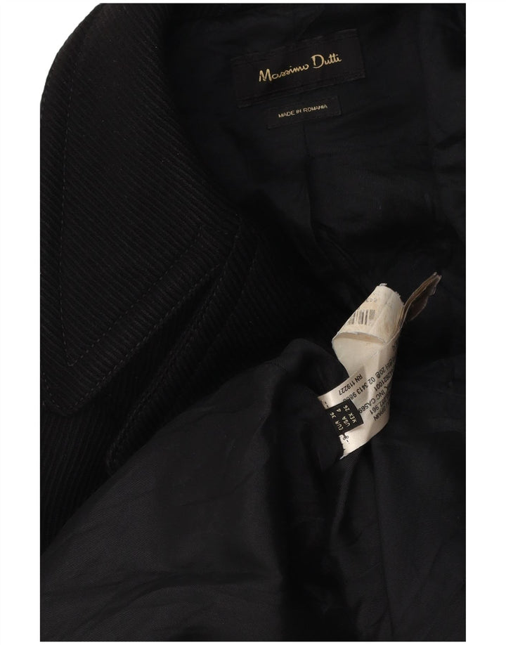 Massimo Dutti Γυναικείο μπουφάν σακάκι με διπλό στήθος EU 36 XS Μαύρο Πολυαμίδιο