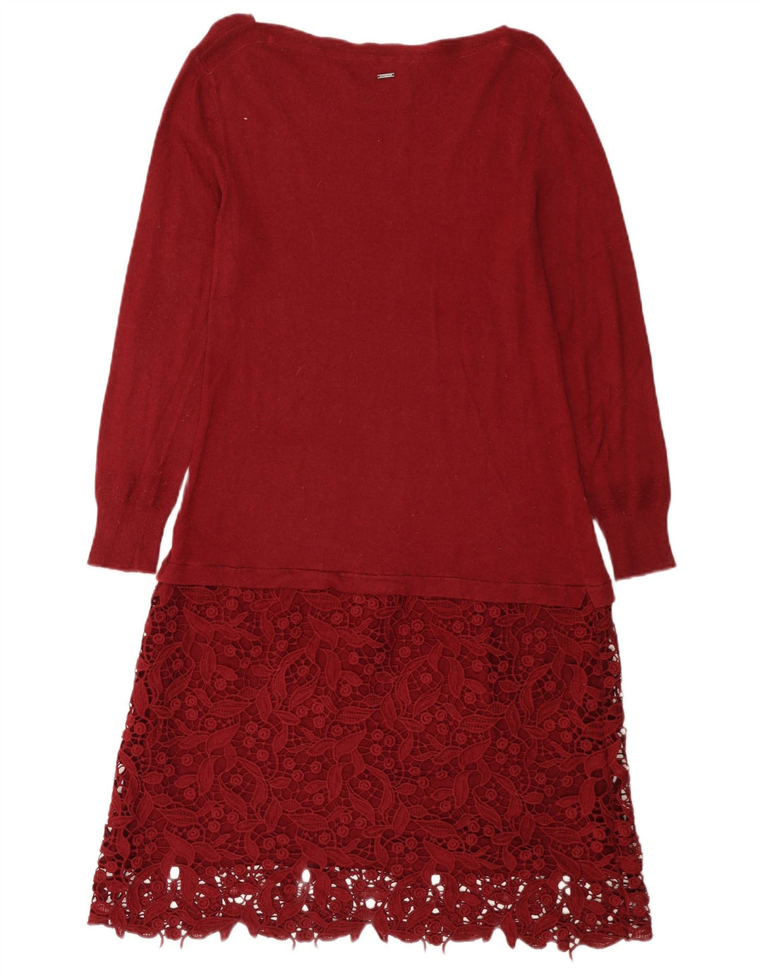 White Stuff Γυναικείο φόρεμα Jumper UK 14 Medium Burgundy Viscose