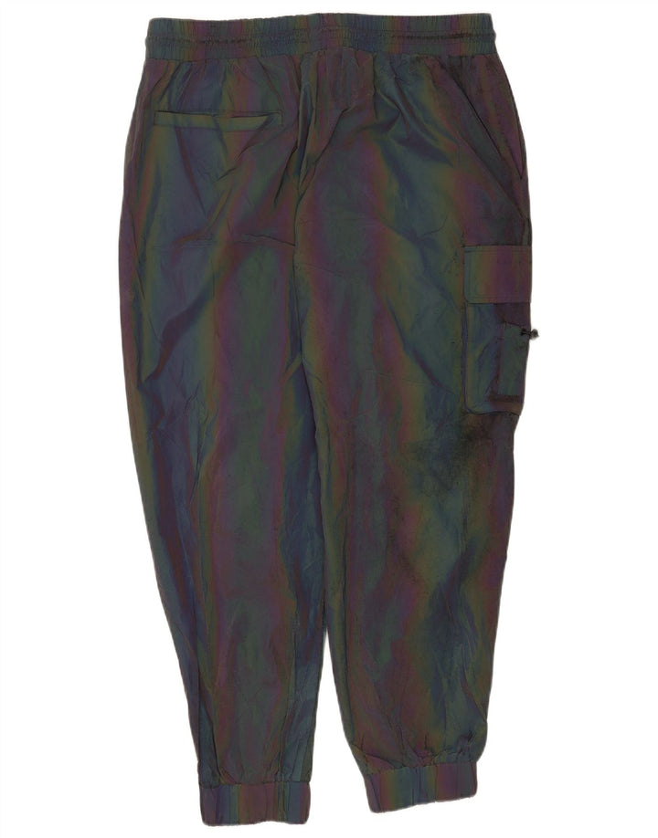 Zara Mens Joggers Cargo Παντελόνι XL W34 L26 Πολύχρωμος ριγέ πολυεστέρας
