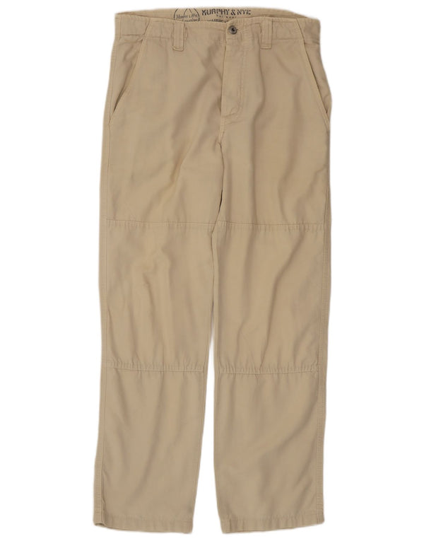 Murphy & Nye Mens Sailmakers Straight παντελόνι Chino Small W29 L29 Beige