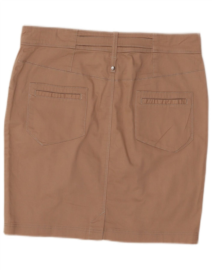 Trussardi Γυναικεία Pencil Φούστα IT 46 Μεγάλη W32 Μπεζ βαμβακερή