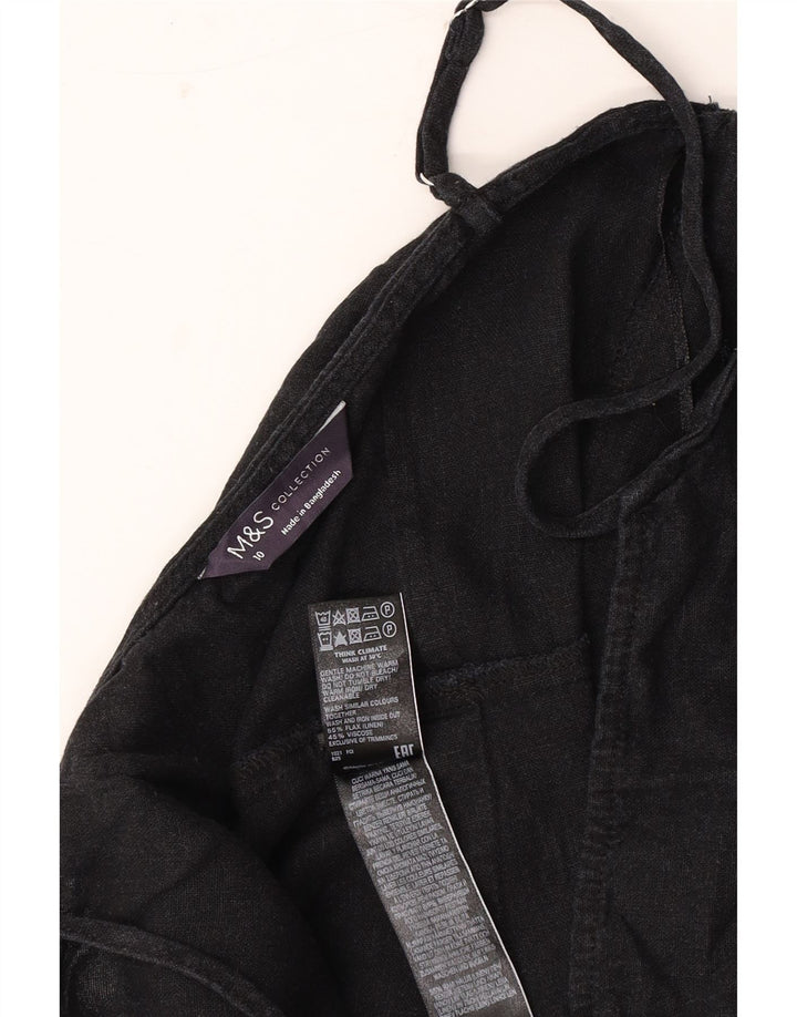Marks & Spencer γυναικεία αμάνικη φόρμα UK 10 Small Black Linen