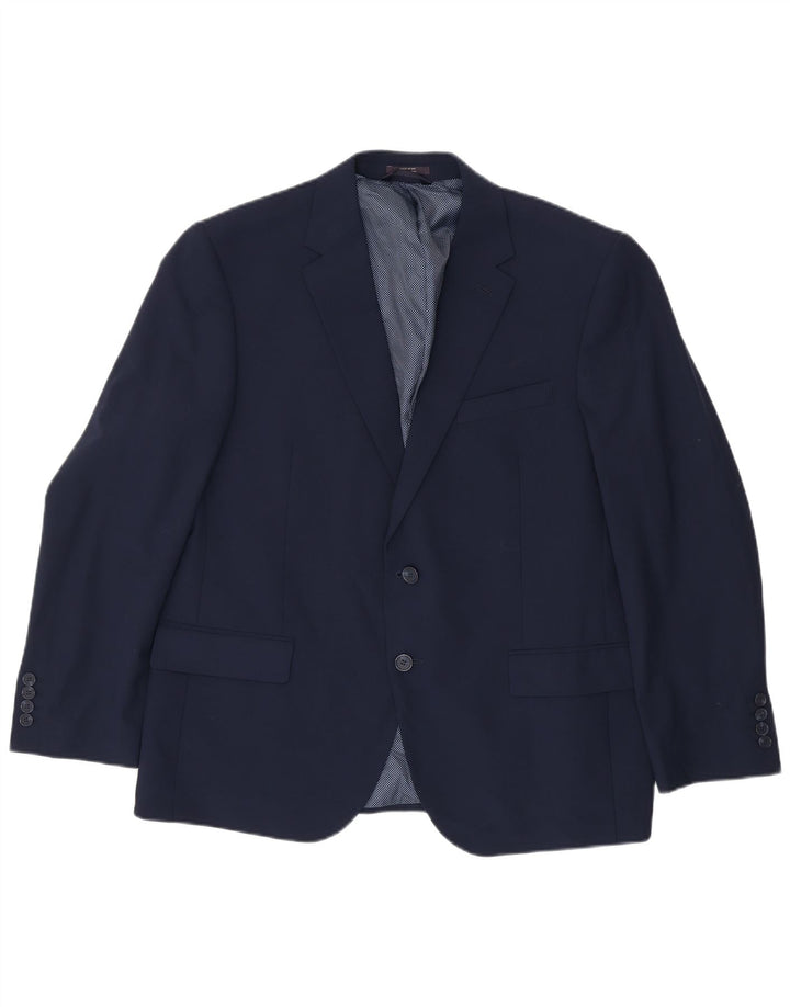 Marks & Spencer Ανδρικό μπλέιζερ με 2 κουμπιά μπουφάν UK 44 2XL Navy Blue Wool