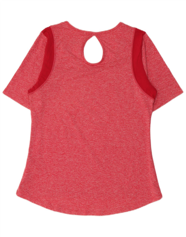 Fila Γυναικείο T-Shirt Top UK 12 Medium Pink Colourblock Polyester