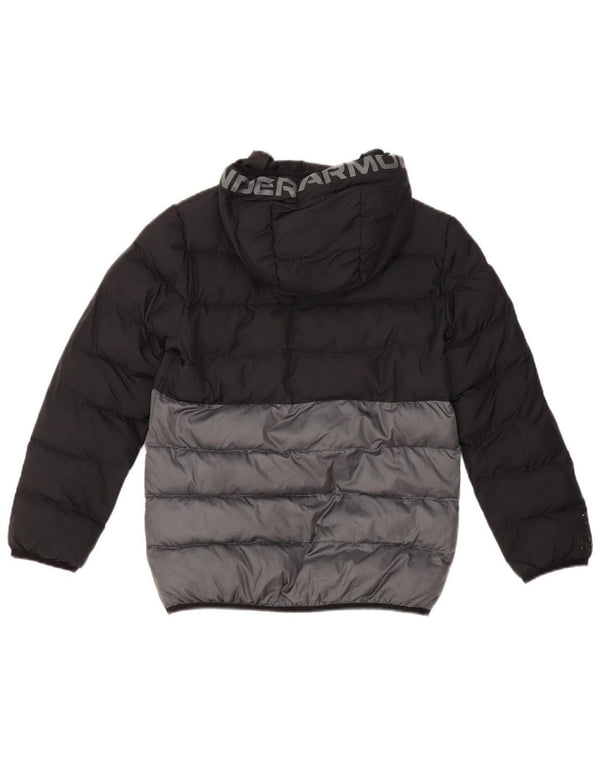 Under Armour Boys Graphic Padded Jacket 10-11 Years Black Colourblock