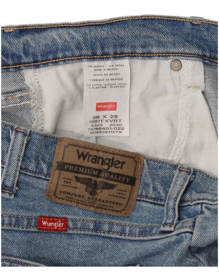 Ανδρικό τζιν Wrangler ίσιο W36 L29 Μπλε βαμβακερό
