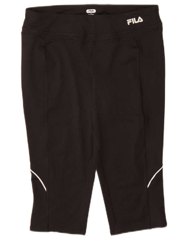 FILA Γυναικεία Κάπρι Κολάν UK 14 Μεσαίου Μαύρου Πολυεστέρα